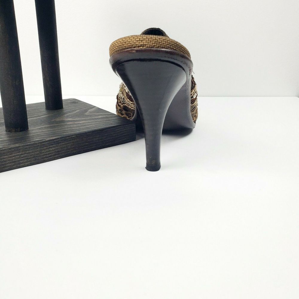Cydney Mandel Handmade Leopard Mules Sz 8.5 EUC - Picture 7 of 7